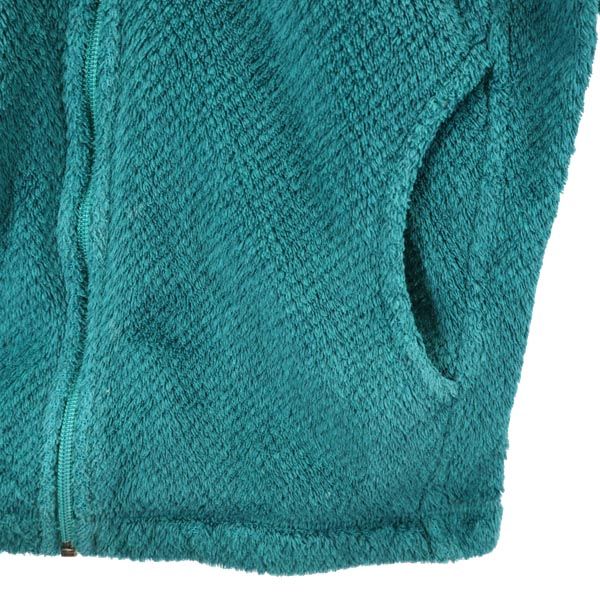 アウトドア フリースジャケット M 青緑 レディース