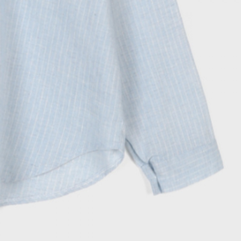 ブラックアップフォーキンサマーストライプルーズフィットシャツ