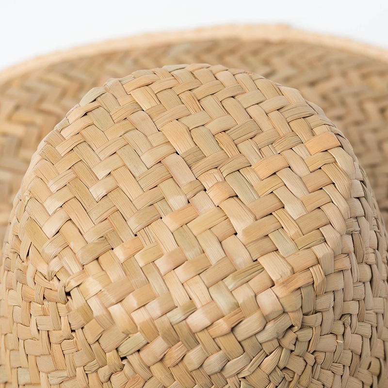 ヨーロッパとアメリカのレトロなハイトップ大きなつばガマ麦わら帽子ステージキャットウォーク凹形日焼け止めビーチ麦わら帽子 ヨーロッパとアメリカのレトロなハイトップ大きなつばガマ麦わら帽子ステージキャットウォーク凹形日焼け止めビーチ麦わら帽子