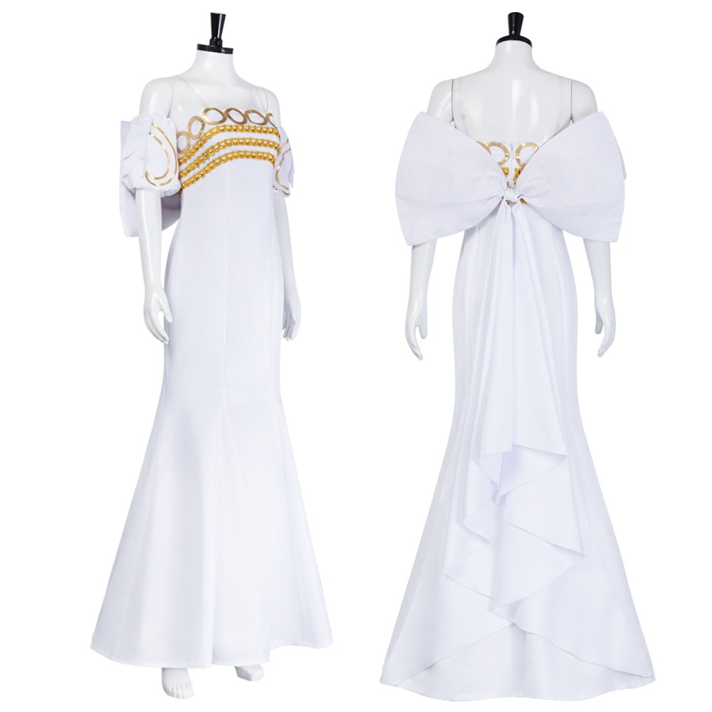 Monenjoy 美少女戦士セーラームーン クイーン・セレニティ 女王 礼服 コスプレ衣装 ステージ服 舞台衣装 コスチューム 変装 ワンピース 白色 Monenjoy 美少女戦士セーラームーン クイーン・セレニティ 女王 礼服 コスプレ衣装 ステージ服 舞台衣装 コスチューム 変装 ワンピース 白色