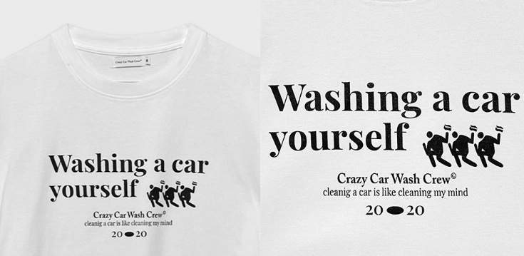 Crazy Car Wash Crew] WASHING TYPO T-SHIRTS Tシャツ・カットソー