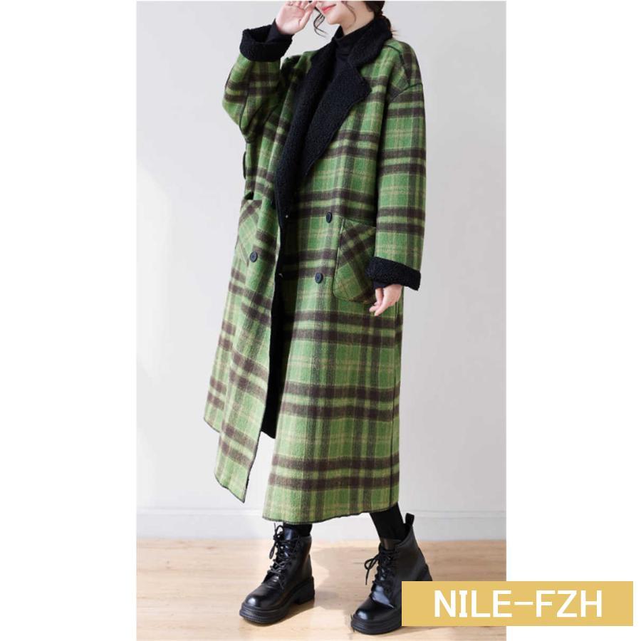 コート ロングコート レディース チェック柄 リバーシブル 裏ボア 裏起毛 厚手 ロング 切り替え カジュアル ボア アウター 前開き ボタン レトロ 新作 秋 冬 長 コート ロングコート レディース チェック柄 リバーシブル 裏ボア 裏起毛 厚手 ロング 切り替え カジュアル ボア アウター 前開き ボタン レトロ 新作 秋 冬 長