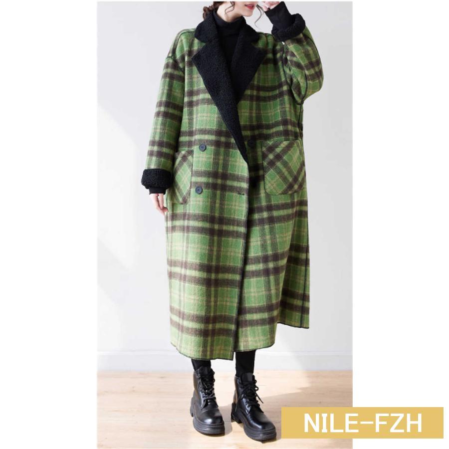 コート ロングコート レディース チェック柄 リバーシブル 裏ボア 裏起毛 厚手 ロング 切り替え カジュアル ボア アウター 前開き ボタン レトロ 新作 秋 冬 長 コート ロングコート レディース チェック柄 リバーシブル 裏ボア 裏起毛 厚手 ロング 切り替え カジュアル ボア アウター 前開き ボタン レトロ 新作 秋 冬 長