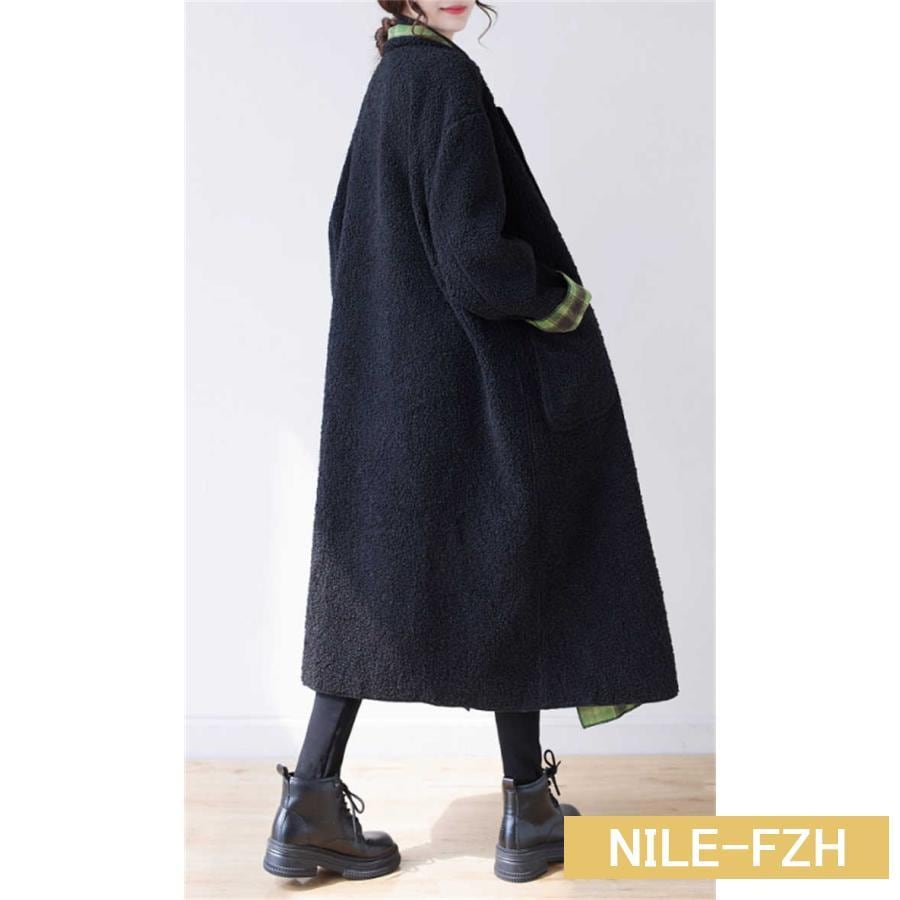 コート ロングコート レディース チェック柄 リバーシブル 裏ボア 裏起毛 厚手 ロング 切り替え カジュアル ボア アウター 前開き ボタン レトロ 新作 秋 冬 長 コート ロングコート レディース チェック柄 リバーシブル 裏ボア 裏起毛 厚手 ロング 切り替え カジュアル ボア アウター 前開き ボタン レトロ 新作 秋 冬 長