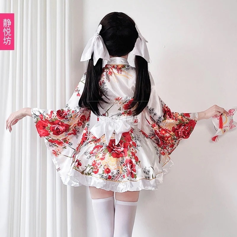 ロリータ 二次元 伝統的な着物 柄 改良型 浴衣 着物 レディース スーツ コスプレ衣装 韓国ファッション