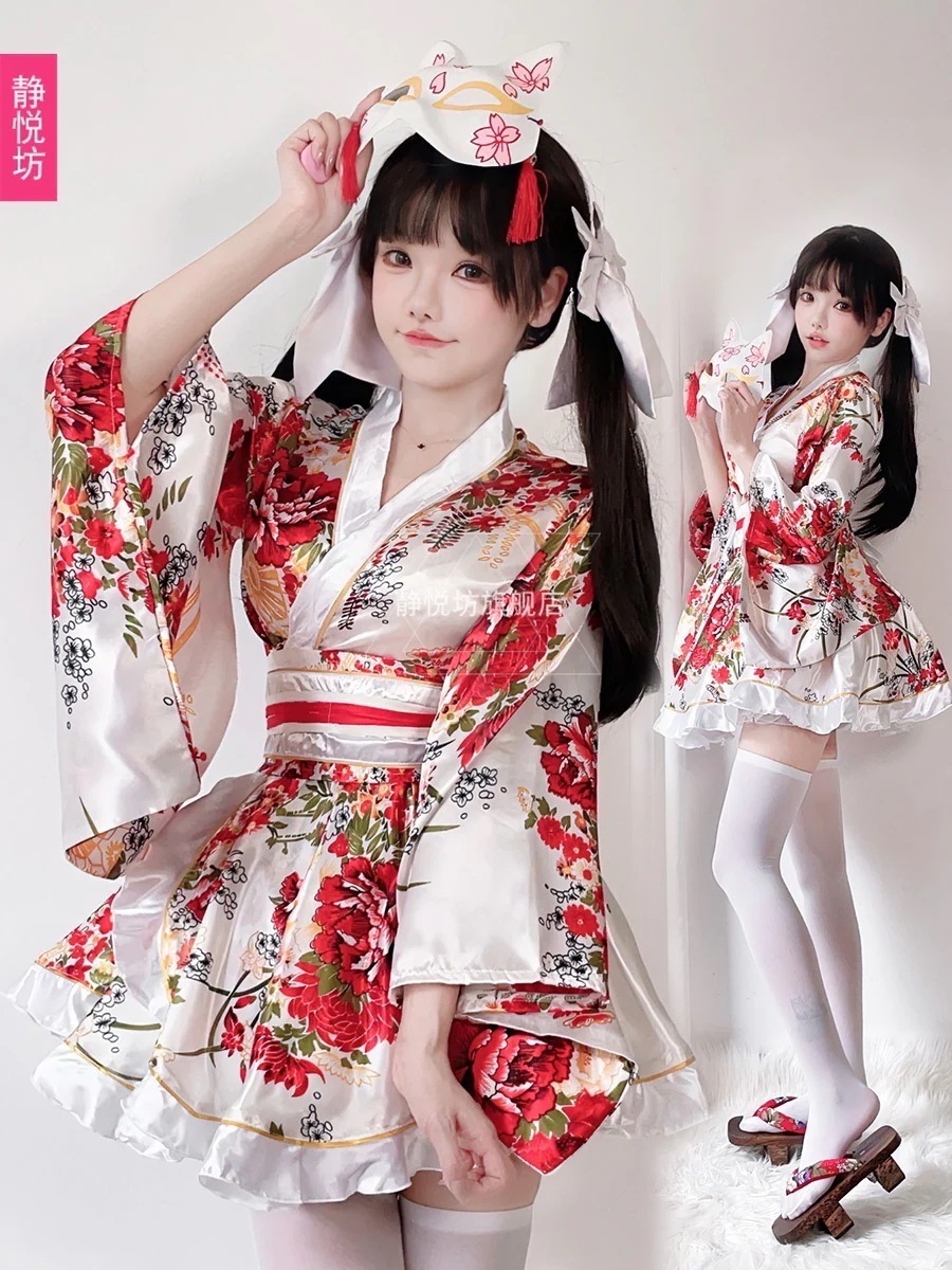 ロリータ 二次元 伝統的な着物 柄 改良型 浴衣 着物 レディース スーツ コスプレ衣装 韓国ファッション