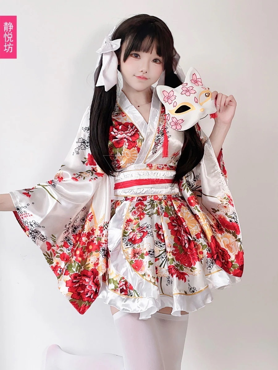 ロリータ 二次元 伝統的な着物 柄 改良型 浴衣 着物 レディース スーツ コスプレ衣装 韓国ファッション