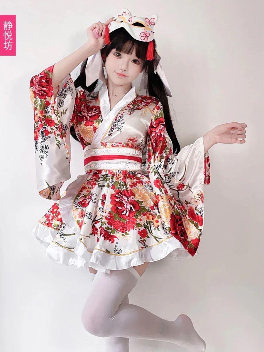 ロリータ 二次元 伝統的な着物 柄 改良型 浴衣 着物 レディース スーツ コスプレ衣装 韓国ファッション