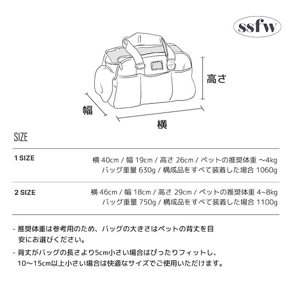 ssfw マロンバッグ　ペットバッグ　ペットキャリー ssfw マロンバッグ ペットバッグ ペットキャリー - メルカリ