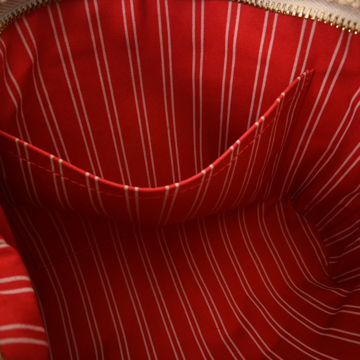 アンティグア カバ PM ベージュ レッド M40038 レディース コットンキャンバス ハンドバッグ ABランク 中古 銀蔵