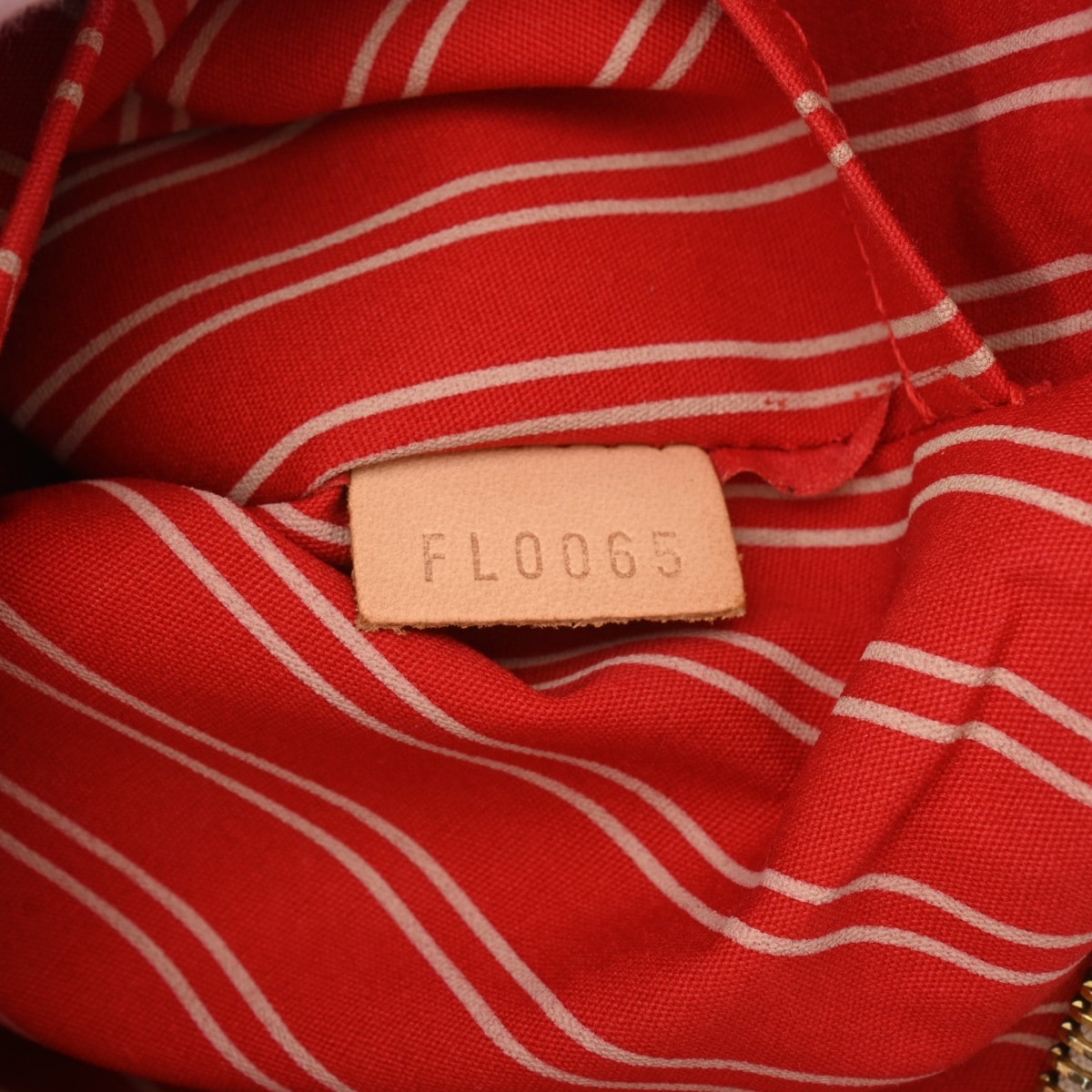 アンティグア カバ PM ベージュ レッド M40038 レディース コットンキャンバス ハンドバッグ ABランク 中古 銀蔵