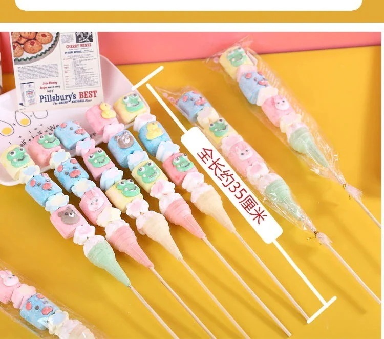 50/100Pcs クリスマスプレゼント 35cm串マシュマロロリポップロングポール漫画動物の形のかわいいスナック-X05 50/100Pcs クリスマスプレゼント 35cm串マシュマロロリポップロングポール漫画動物の形のかわいいスナック-X05