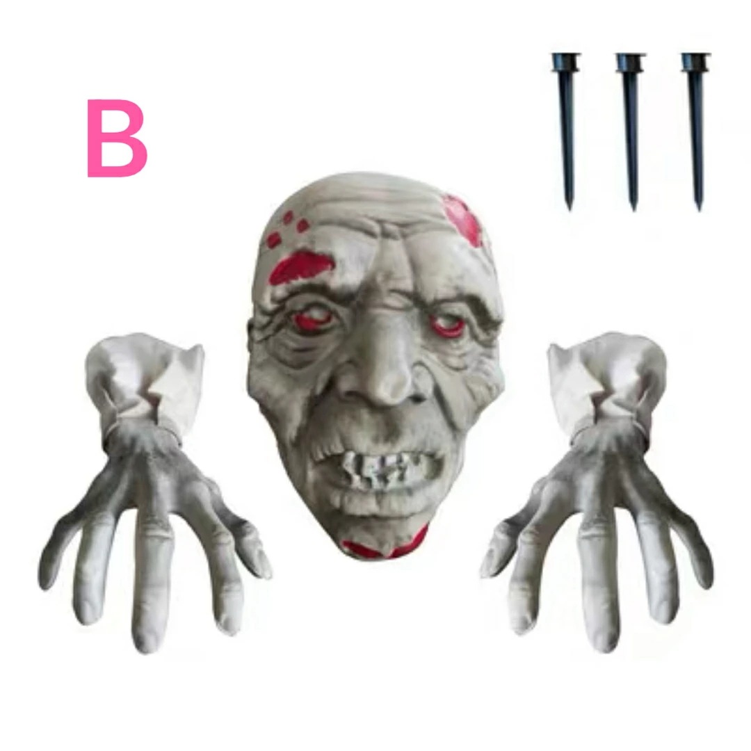 A061039プラグインデコレーション ハロウィン 飾りドクロ 骸骨 ホラーディスプレイ