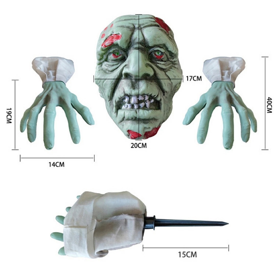 A061039プラグインデコレーション ハロウィン 飾りドクロ 骸骨 ホラーディスプレイ