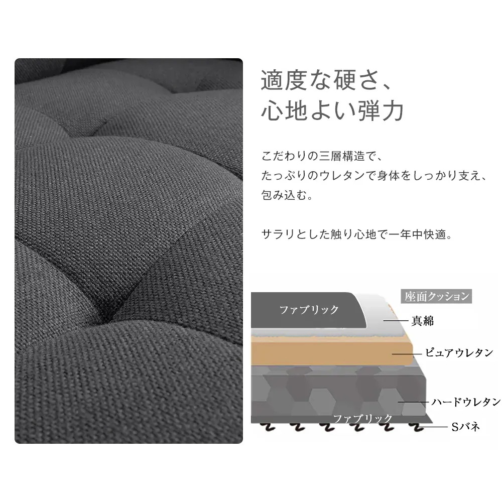 【国内発送】ソファー 2人掛け 肘付き 天然木脚 幅約110cm 簡単組み立て 2WAY ファブリック おしゃれ 新生活 北欧スタイル ソファベッド【グレー】GG4644 G46 【国内発送】ソファー 2人掛け 肘付き 天然木脚 幅約110cm 簡単組み立て 2WAY ファブリック おしゃれ 新生活 北欧スタイル ソファベッド【グレー】GG4644 G46