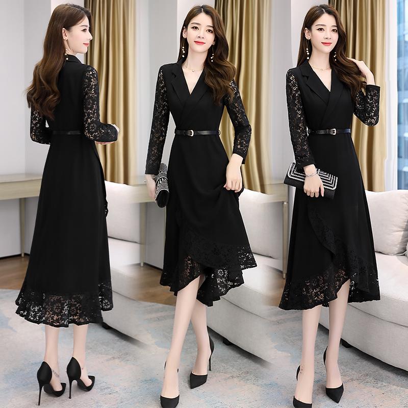 キャバドレス ワンピースレディース 长袖 セクシードレス レースワンピース秋 キャバクラ パフスリーブ V襟 膝丈 20代30代40代50代 大人気 OL通勤-904 キャバドレス ワンピースレディース 长袖 セクシードレス レースワンピース秋 キャバクラ パフスリーブ V襟 膝丈 20代30代40代50代 大人気 OL通勤-904