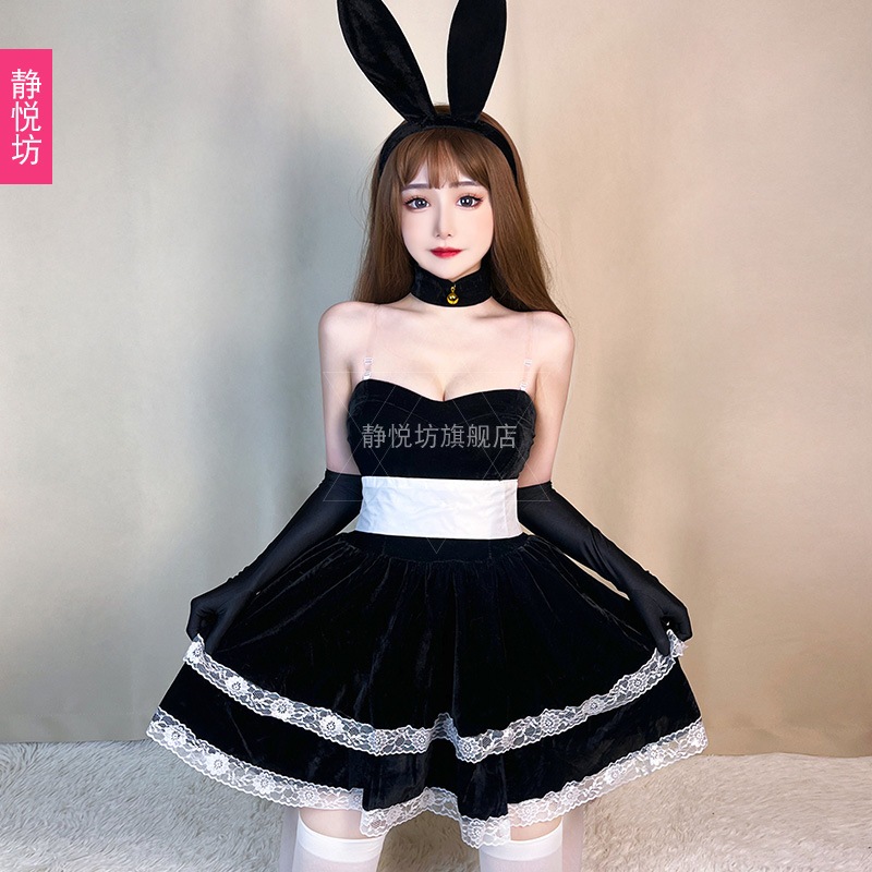 ハロウィンバーセクシーなバニーガール純粋な欲望スタイルバニーコスチュームパフォーマンスユニフォーム誘惑DSリードダンスドレスドレス