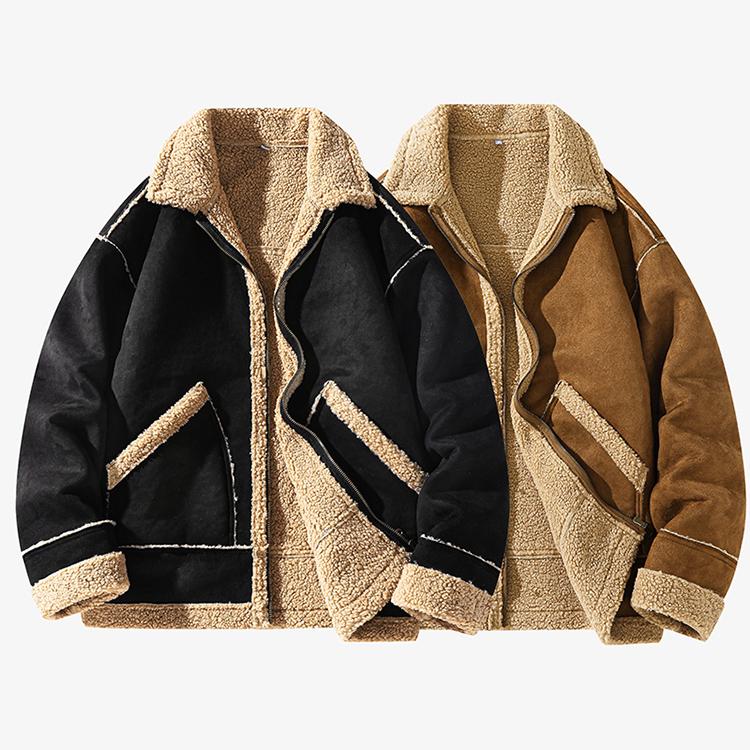 ムートンコート ボアコート 防寒着 ボアジャケット メンズ 冬物 厚手 裏起毛 暖かい かっこいい 保温 秋冬 アウトドア