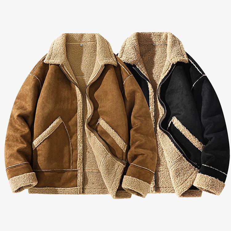 ムートンコート ボアコート 防寒着 ボアジャケット メンズ 冬物 厚手 裏起毛 暖かい かっこいい 保温 秋冬 アウトドア