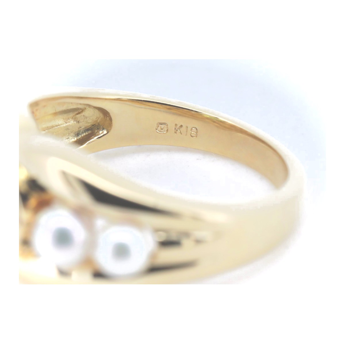 ぺリトッド パール リング 指輪 1.07ct 13号 K18YG(18金 イエローゴールド) 質屋出品