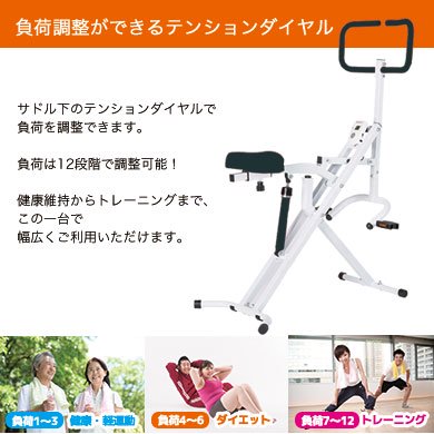 ホースライダー スクワット乗馬バイク フィットネス 負荷レベル12段階 ホワイト ホースライダー スクワット乗馬バイク フィットネス 負荷レベル12段階 ホワイト