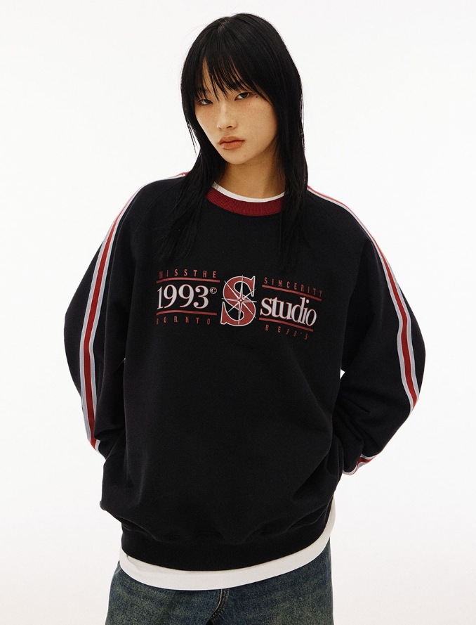 [1993studio] Star Trek Raglan Sweatshirt