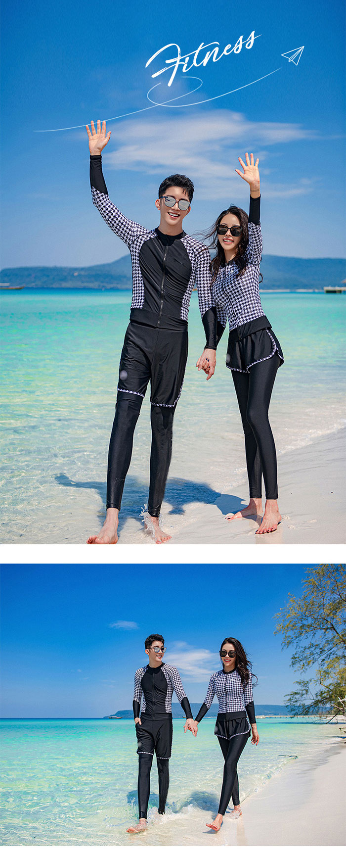 [3日内に発送]ラッシュガード 長袖 水着 セパレート レディース フィットネス水着 上下セット メンズ スイムウェア 大きいサイズ タンキニ 体型カバー 男 女 日焼け防止 服 UVカット 吸水 速