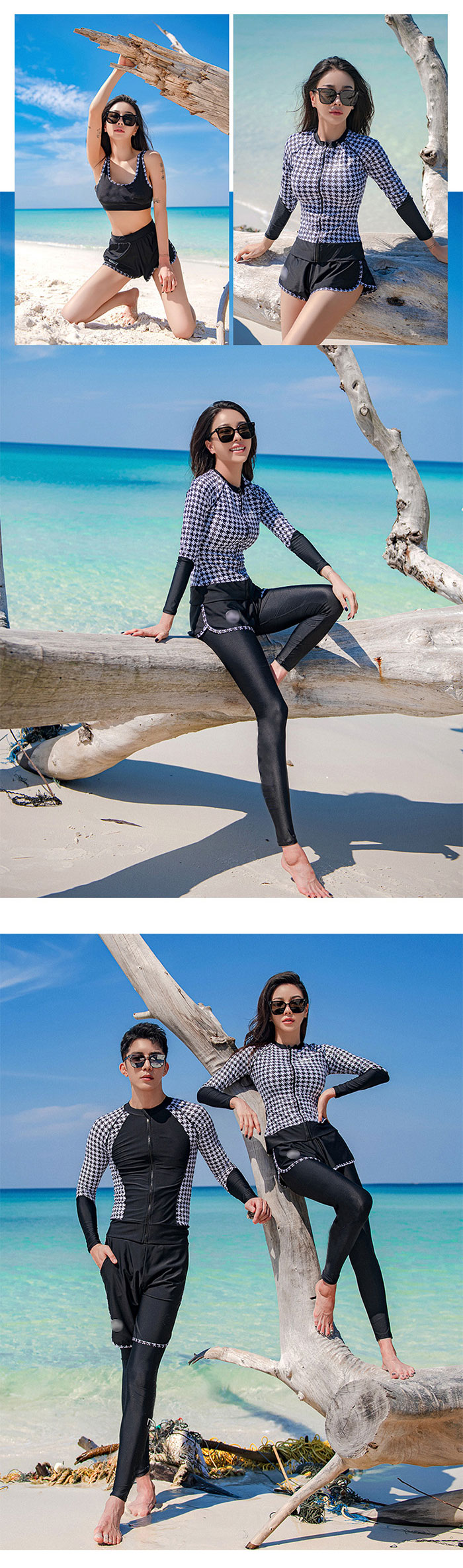 [3日内に発送]ラッシュガード 長袖 水着 セパレート レディース フィットネス水着 上下セット メンズ スイムウェア 大きいサイズ タンキニ 体型カバー 男 女 日焼け防止 服 UVカット 吸水 速