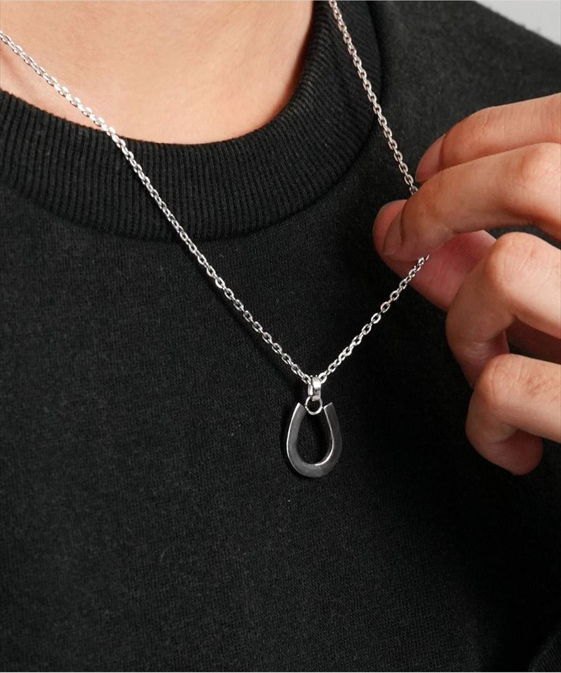 LH-1 プレーン ホースシューネックレス サージカルステンレス316L 金属アレルギー対応 03NE0475SV ステンレスネックレス 馬蹄 メンズ 人 LH-1 プレーン ホースシューネックレス サージカルステンレス316L 金属アレルギー対応 03NE0475SV ステンレスネックレス 馬蹄 メンズ 人
