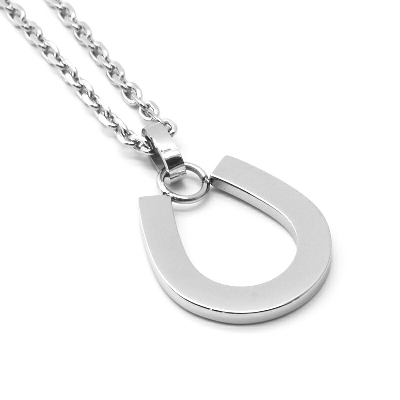 LH-1 プレーン ホースシューネックレス サージカルステンレス316L 金属アレルギー対応 03NE0475SV ステンレスネックレス 馬蹄 メンズ 人 LH-1 プレーン ホースシューネックレス サージカルステンレス316L 金属アレルギー対応 03NE0475SV ステンレスネックレス 馬蹄 メンズ 人