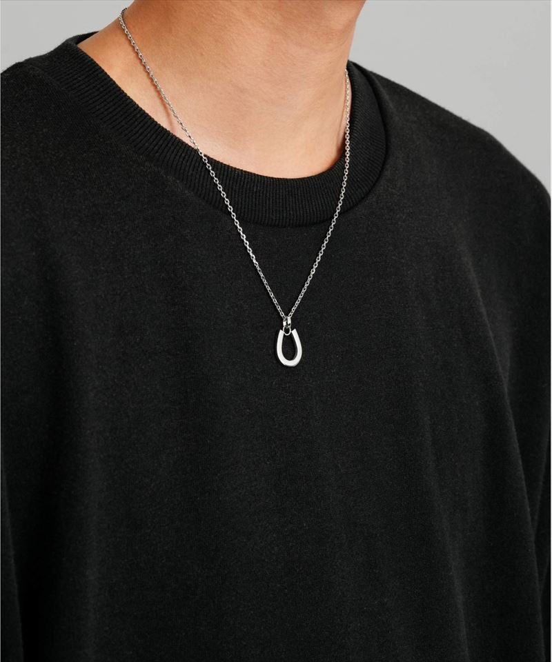 LH-1 プレーン ホースシューネックレス サージカルステンレス316L 金属アレルギー対応 03NE0475SV ステンレスネックレス 馬蹄 メンズ 人 LH-1 プレーン ホースシューネックレス サージカルステンレス316L 金属アレルギー対応 03NE0475SV ステンレスネックレス 馬蹄 メンズ 人