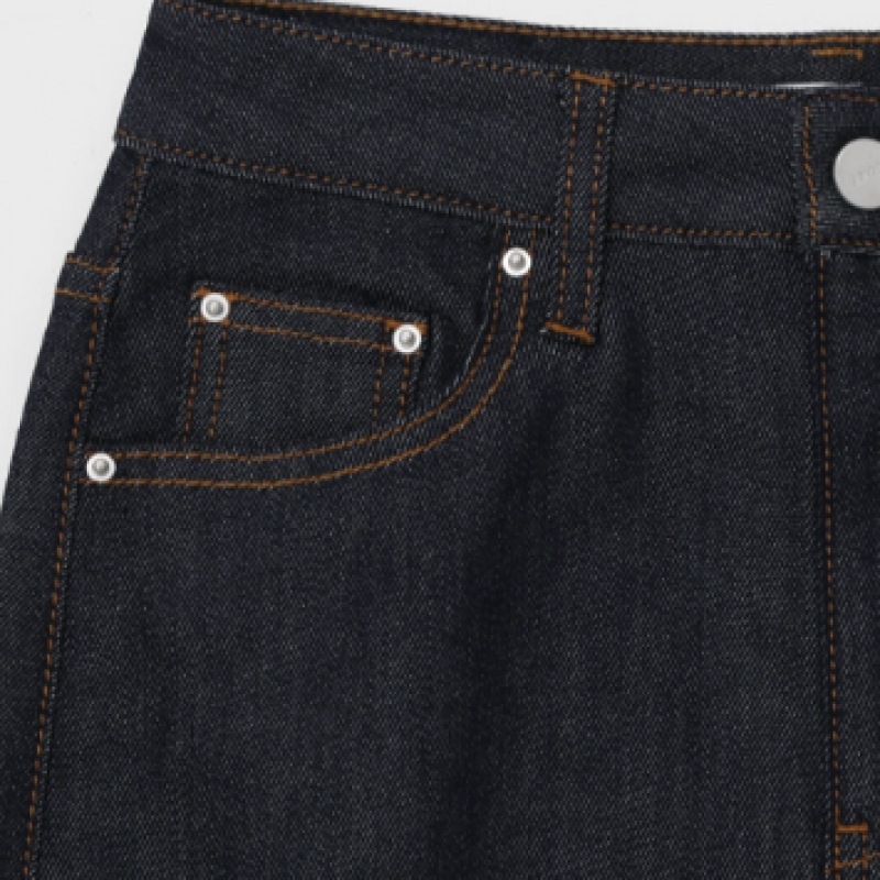 Black Up [秋新品] ラタンデニムロングスカート