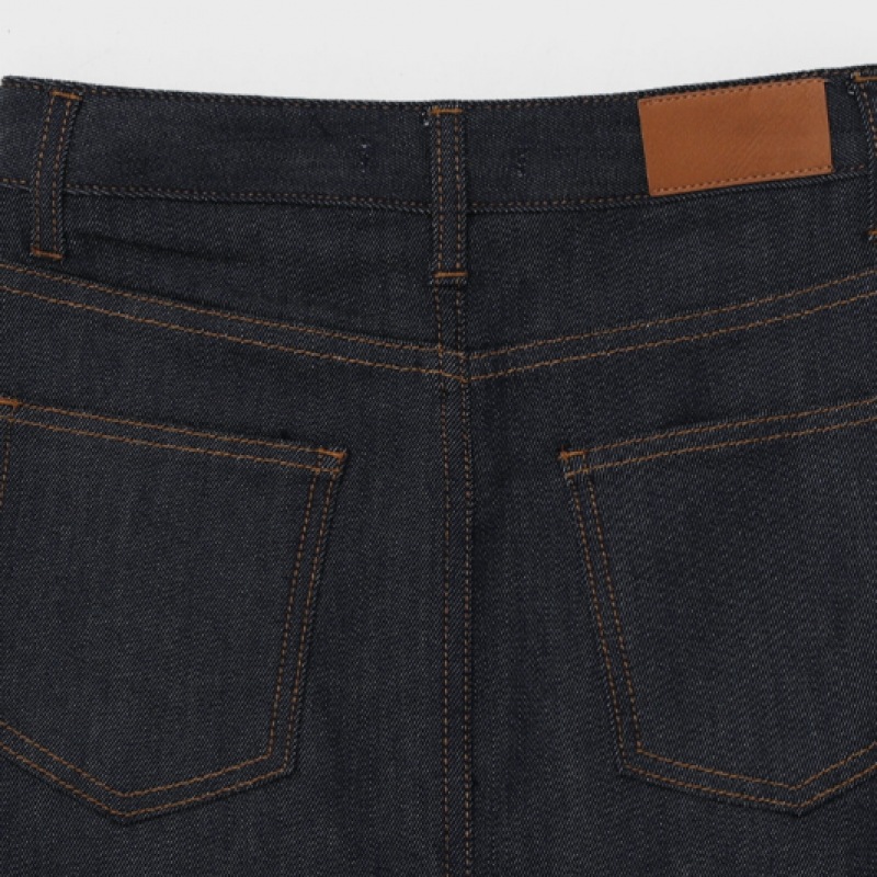 Black Up [秋新品] ラタンデニムロングスカート