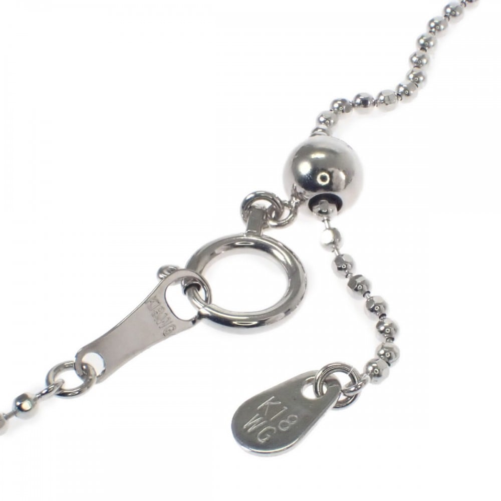 Aランク】 フラワー デザイン ネックレス K18ホワイトゴールド【ISEYA】