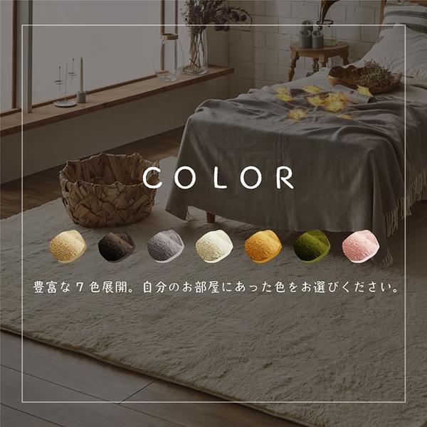 ラグ マット 絨毯 約200x300cm 約4畳 ブラウン 洗える 長方形 滑りにくい 無地 床暖房 ホットカーペット対応 オールシーズン