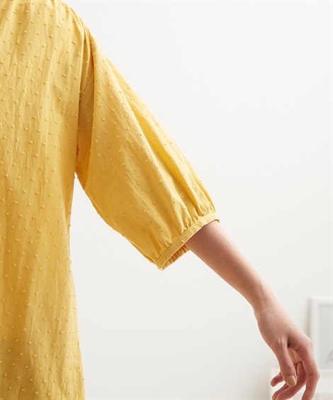 シャツブラウス 綿100%ドット柄ロングカーディガン Otona Purete シャツブラウス 綿100%ドット柄ロングカーディガン Otona Purete