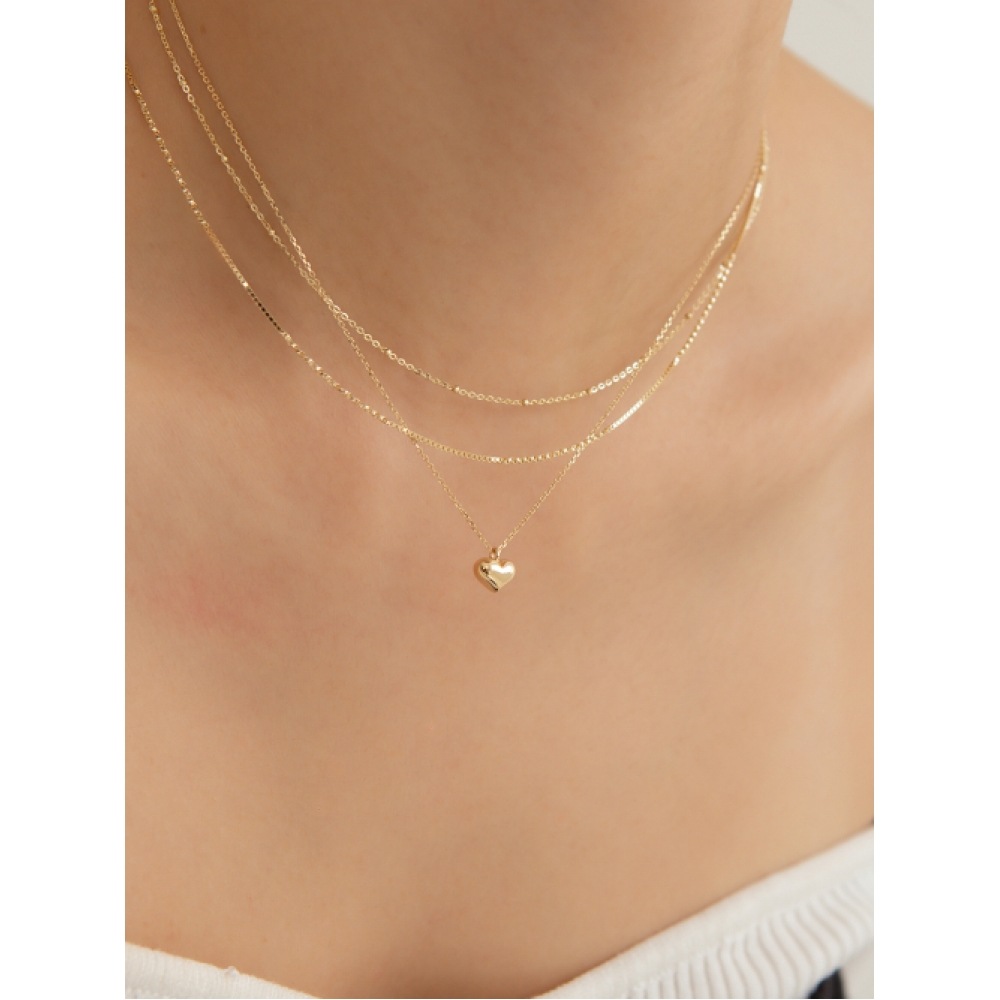 LUNNE 14k フルハートネックレス (14k ゴールド) LFN24 LUNNE 14k フルハートネックレス (14k ゴールド) LFN24
