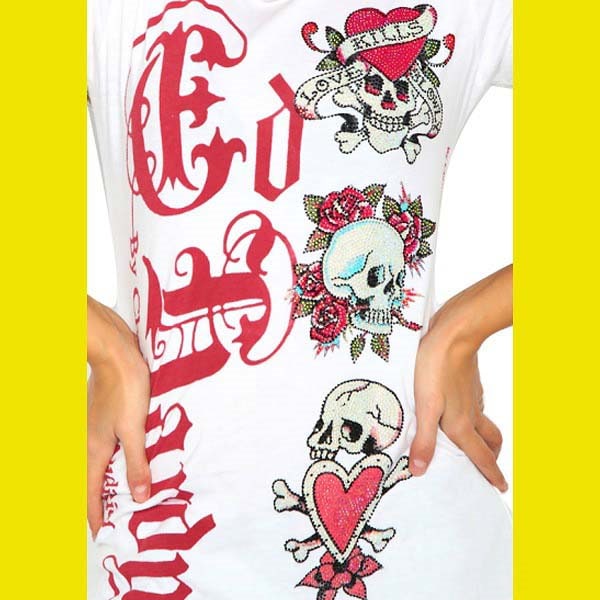 Ed Hardy - Ed Hardy エドハーディー ラインストーン Tシャツ