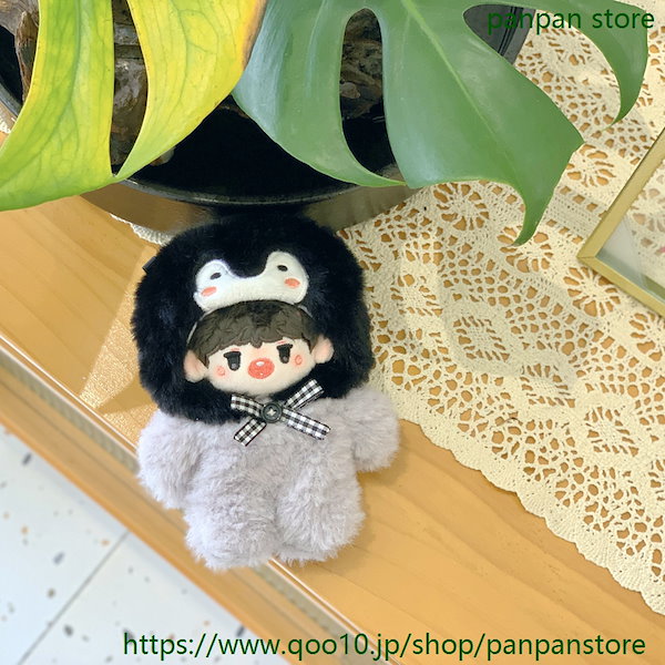 Qoo10] 10cm ぬいぐるみ 服 ペンギン服 白