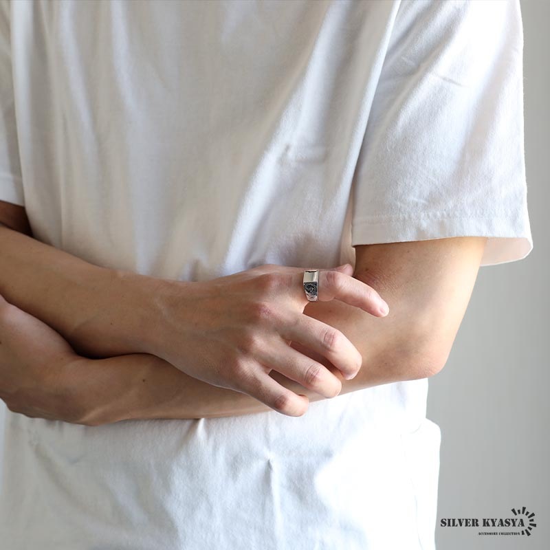 シルバー925 ハワイアン印台リング [rs232]