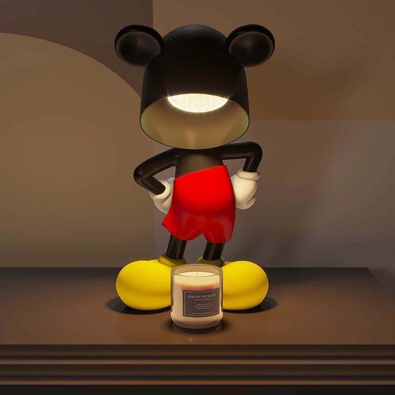 キャンドルウォーマーミッキーワックスメルトランプメルトランプアロマテラピーキャンドルランプオーナメントメルトキャンドルランプ寝室ベッドサイド読書雰囲気テーブルランプ