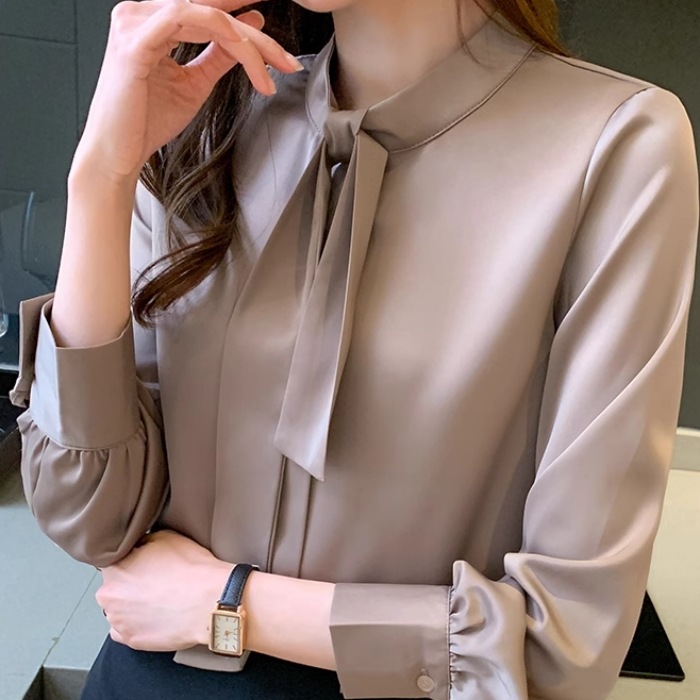 レディース トップス シャツ ブラウス サテンシャツ スタンドカラー 長袖 リボン サテン かわいい 大人可愛い きれいめ シンプル 上品 おしゃれ かっこいい レトロ こなれ感 ラフ ルーズ 個性的 レディース トップス シャツ ブラウス サテンシャツ スタンドカラー 長袖 リボン サテン かわいい 大人可愛い きれいめ シンプル 上品 おしゃれ かっこいい レトロ こなれ感 ラフ ルーズ 個性的