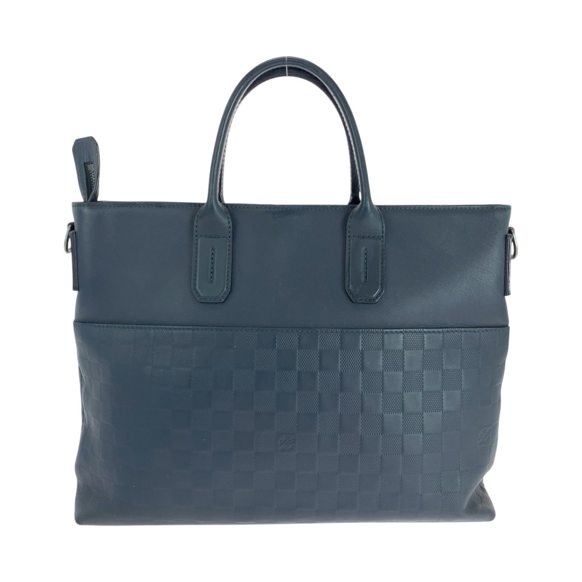 ダミエ アンフィニ 7DW コスモス ブルー シルバー金具 レザー N41567 ビジネスバッグ ハンドバッグ メンズ 503677