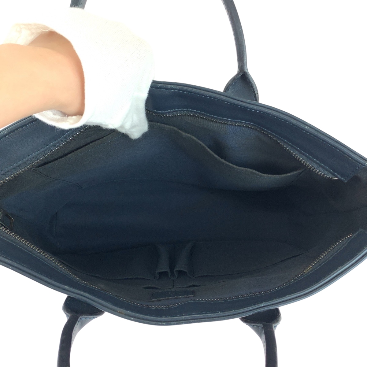 ダミエ アンフィニ 7DW コスモス ブルー シルバー金具 レザー N41567 ビジネスバッグ ハンドバッグ メンズ 503677