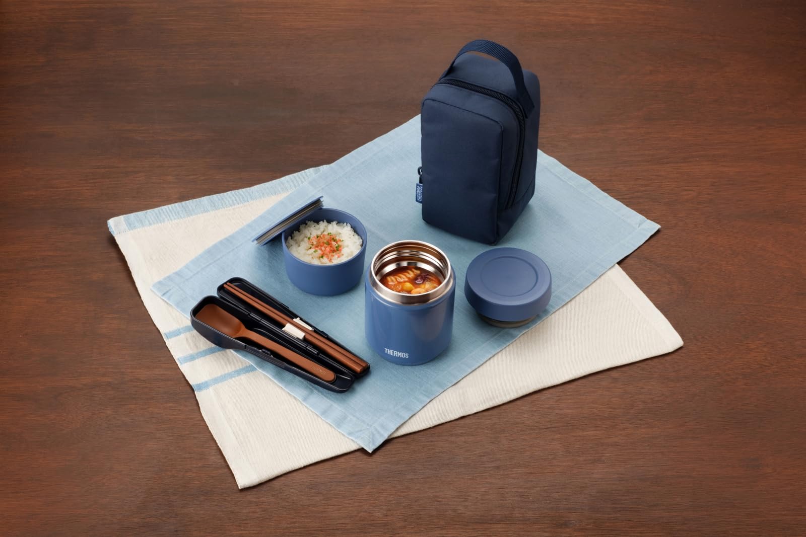 【食洗機対応モデル】 サーモス 真空断熱スープランチセット 300ml インディゴブルー スープジャー・容器セット JEE-550 IBL 【食洗機対応モデル】 サーモス 真空断熱スープランチセット 300ml インディゴブルー スープジャー・容器セット JEE-550 IBL