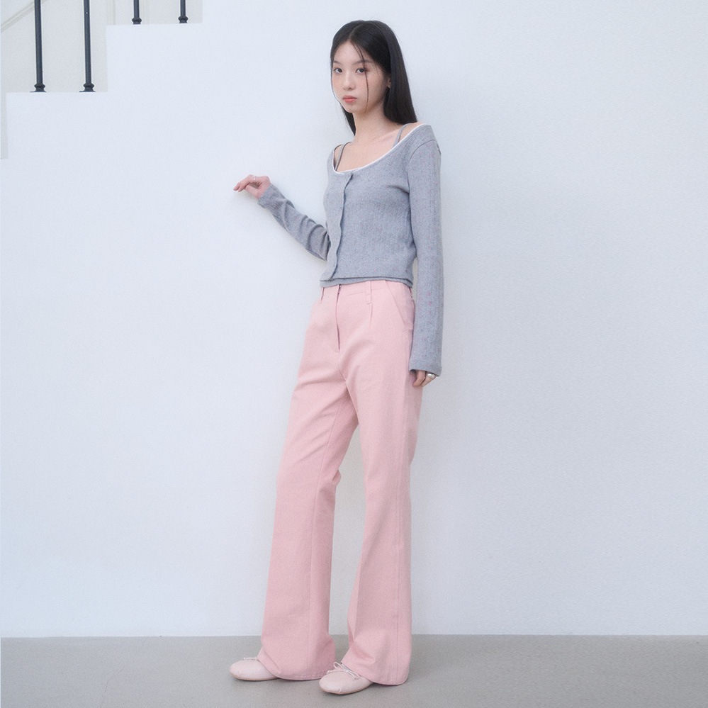 ROSY PUNCHING CARDIGAN & SLEEVELESS-GRAY カーディガン