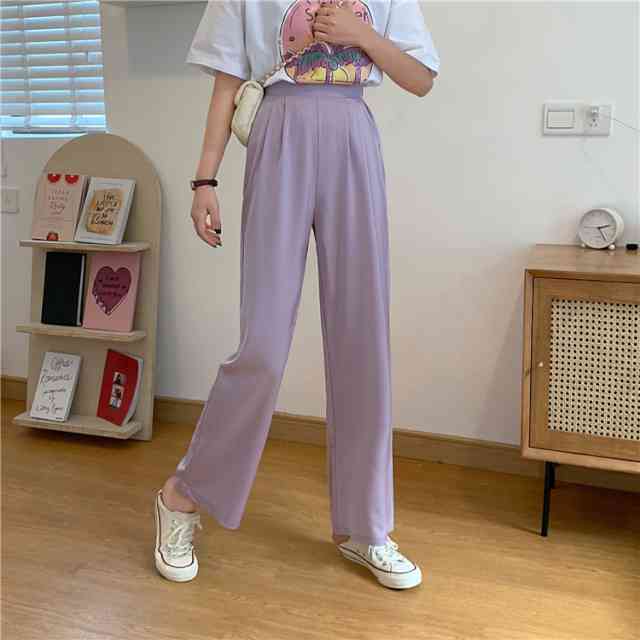 ２点で13o円OFF！【即納】パンツ レディース ガウチョパンツ ボトムス ズボン 大きいサイズ ゴム紐 楽ちん レディース ワイドパンツ スラックス タック ストレート 無地 カラバリ豊富 シンプル