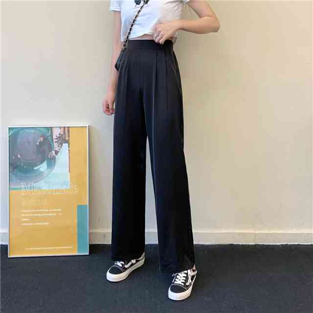 ２点で13o円OFF！【即納】パンツ レディース ガウチョパンツ ボトムス ズボン 大きいサイズ ゴム紐 楽ちん レディース ワイドパンツ スラックス タック ストレート 無地 カラバリ豊富 シンプル