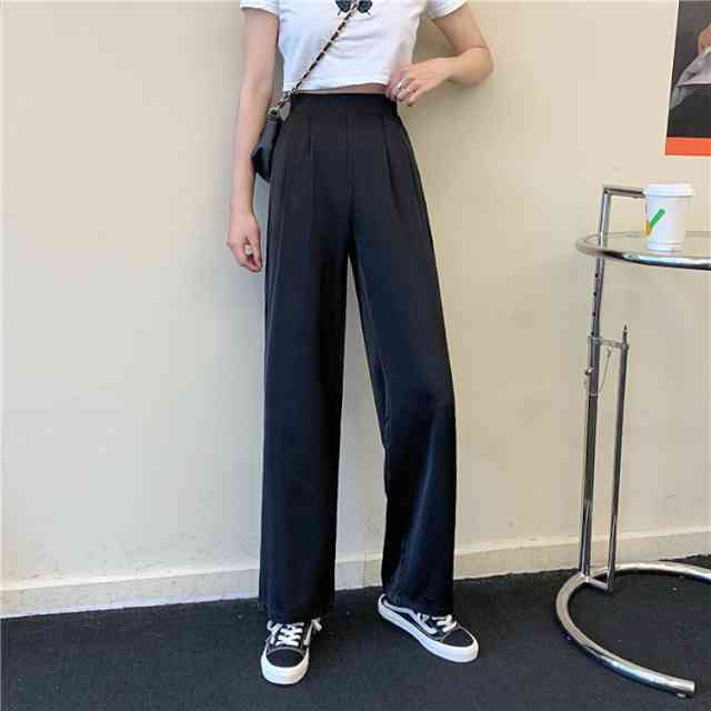 ２点で13o円OFF！【即納】パンツ レディース ガウチョパンツ ボトムス ズボン 大きいサイズ ゴム紐 楽ちん レディース ワイドパンツ スラックス タック ストレート 無地 カラバリ豊富 シンプル