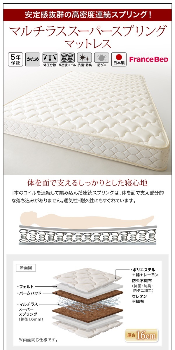 500045991218235 デザインすのこベッド ... : 寝具・ベッド・マットレス : 棚コンセント付き 格安日本製